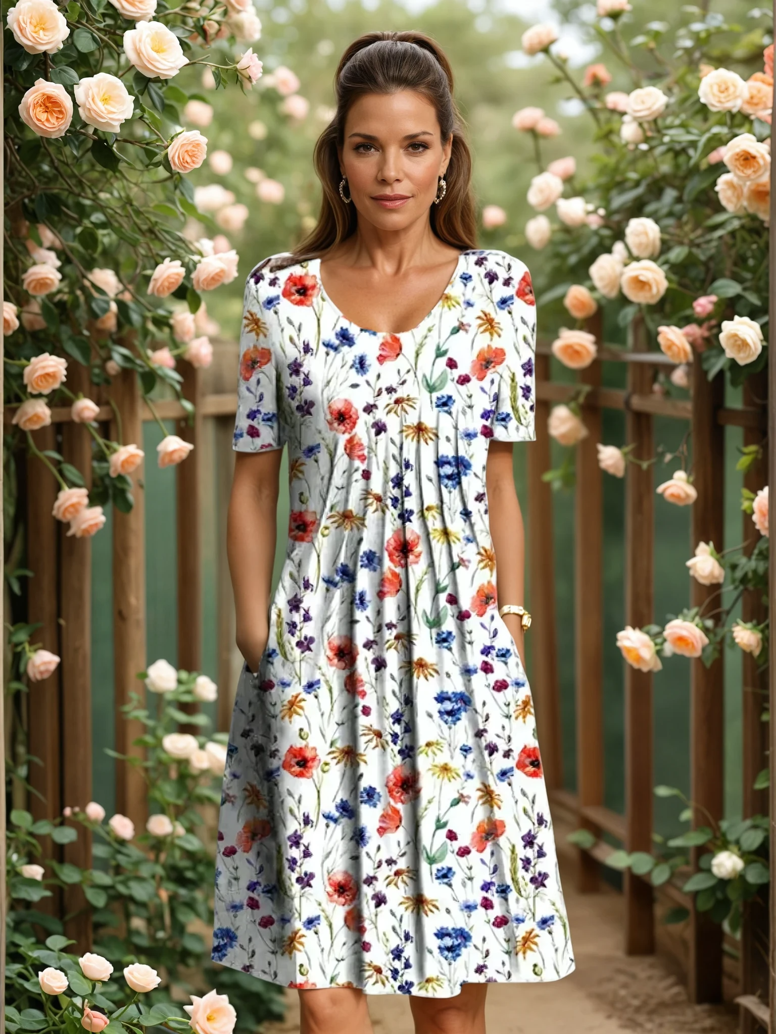 MARIANNE | ELEGANT DRESS WITH TUMMY COVERAGE