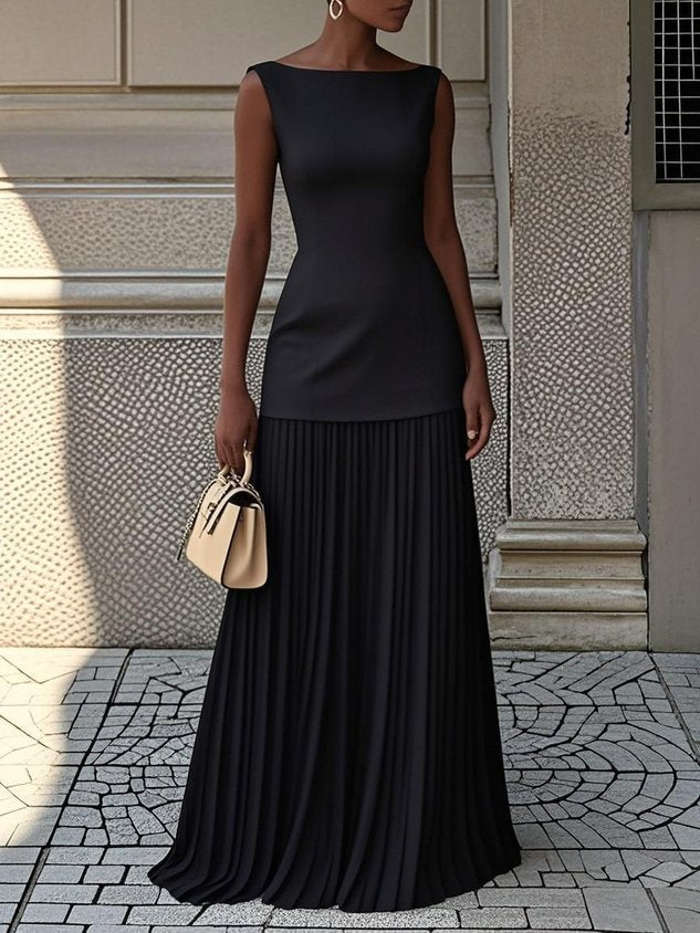 Autumn | Pleated Maxi Dress
