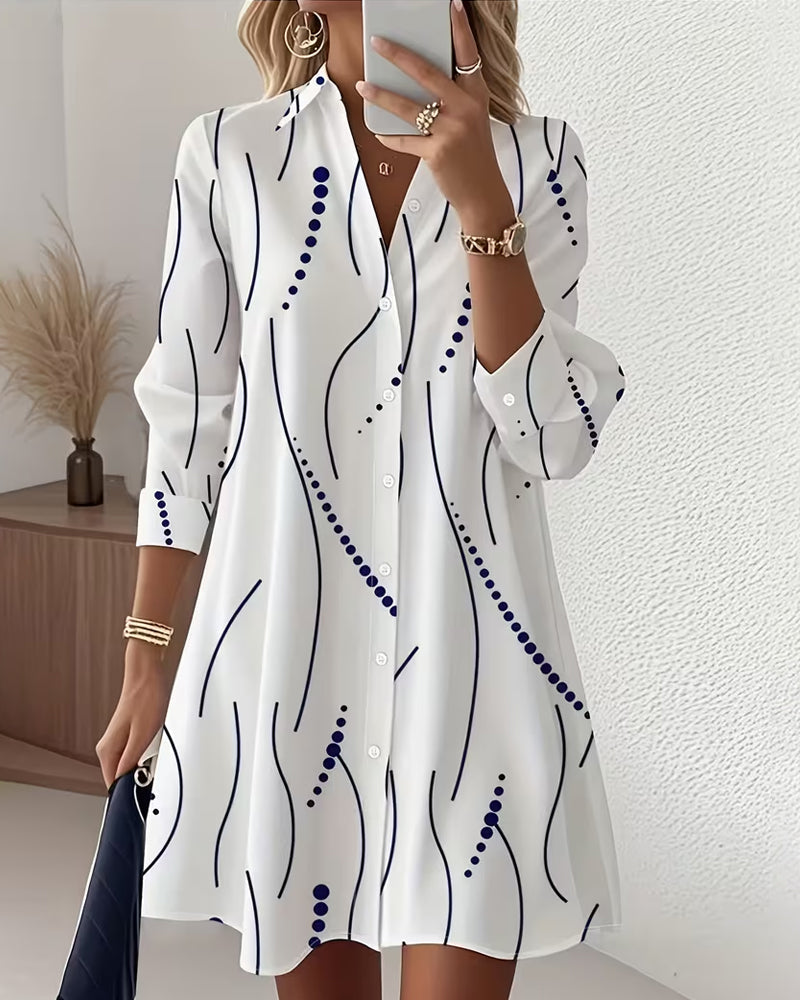 Gabrielle | Elegant Flowing Shirt Dress