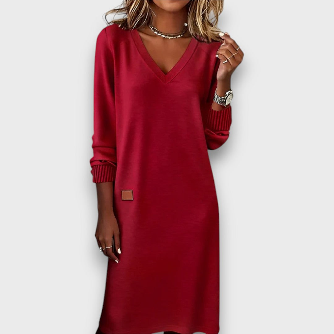 relaxed knit dress Ease Into It Beige Knit Half-Zip Funnel Collar Longline Sweater Dress